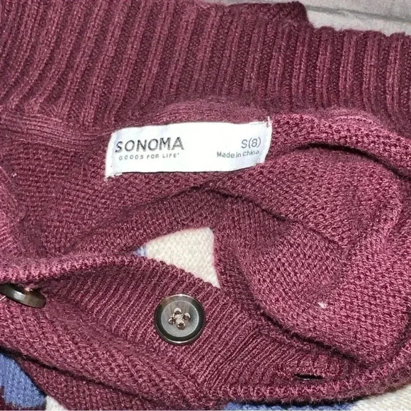 Sonoma Goods for Life Boy's Red/Blue Varsity Stripe Sweater Size 8 EUC - Picture 5 of 6